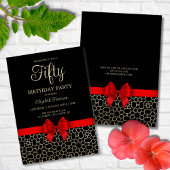 Modern Goud Egypte Geometrische Rode Boog 50e Verj Kaart