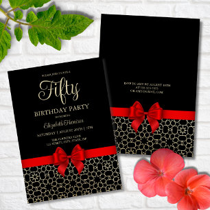 Modern Goud Egypte Geometrische Rode Boog 50e Verj Kaart