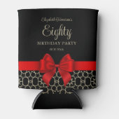 Modern Goud Egypte Geometrische Rode Boog 80e Verj Blikjeskoeler (Voorkant)