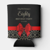 Modern Goud Egypte Geometrische Rode Boog 80e Verj Blikjeskoeler (Achterkant)