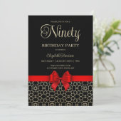 Modern Goud Egypte Geometrische Rode Boog 90e Verj Kaart (Staand voorkant)