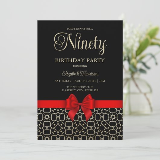 Modern Goud Egypte Geometrische Rode Boog 90e Verj Kaart (Staand voorkant)