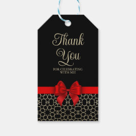 Modern Goud Egypte Geometrische Rode Boog Dank u Cadeaulabel