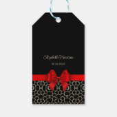 Modern Goud Egypte Geometrische Rode Boog Dank u Cadeaulabel (Achterkant)