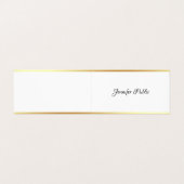 Modern Goud Elegant Handschrift Eenvoudige Sjabloo Visitekaartje (Buitenkant ongevouwen)
