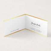 Modern Goud Elegant Handschrift Eenvoudige Sjabloo Visitekaartje (Binnen)