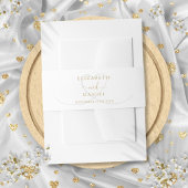 Modern Goud Elegant Hart Bruiloft Uitnodigingen Wikkel