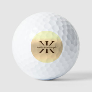 Modern Goud Elegant Monogram K Professional Golfballen