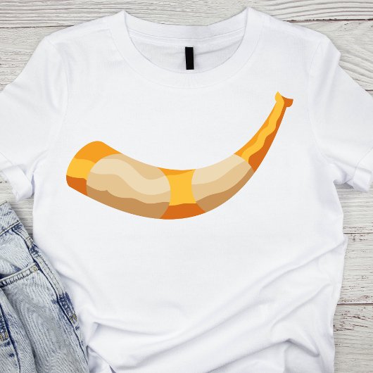 Modern Goud en Beige Jom Kippur Shofar T-shirt
