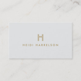  MODERN GOUD EN GRIJS INITIAAL MONOGRAM LOGO VISITEKAARTJE