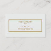  MODERN GOUD EN GRIJS INITIAAL MONOGRAM LOGO VISITEKAARTJE (Achterkant)