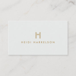  MODERN GOUD EN GRIJS INITIAAL MONOGRAM LOGO VISITEKAARTJE