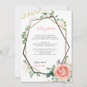 Modern Goud en Roze Geometrische Tussenvoegsel Kaa Kaart (Voorkant)