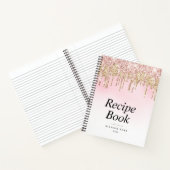 Modern goud en roze glitterschoolboek notitieboek (Binnen)