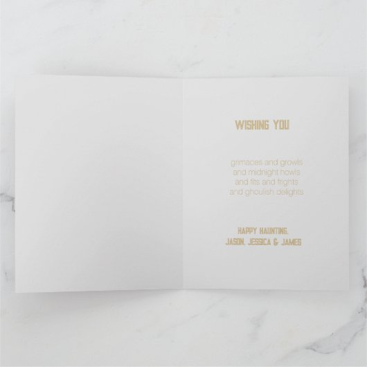 Modern goud en wit chique volwassen gelukkig Hallo Kaart (Binnen)