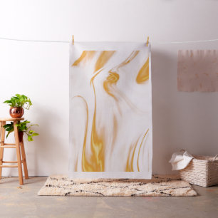 Modern goud en wit marmer stof