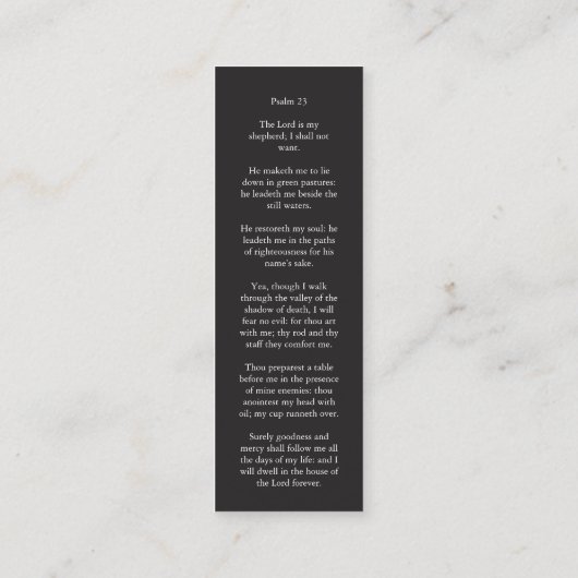 Modern Goud en Zwart Foto Begrafenis Bladwijzer Mini Visitekaartje (Achterkant)