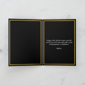 Modern Goud en Zwart Zoon 30e Verjaardag Kaart (Binnen)