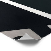 Modern Goud en Zwarte Abstracte Kunst Poster (Hoek)