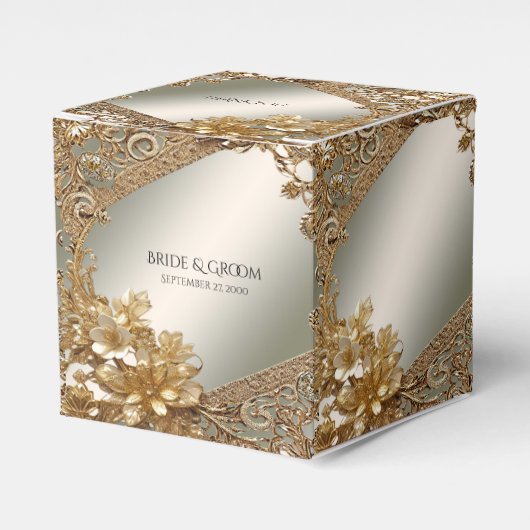 Modern Goud Favoriet Box Bedankdoosjes (Voorkant Zijde)