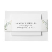 Modern Goud & Foliage Lijst Uitnodigingen Wikkel (Voorkant Voorbeeld)