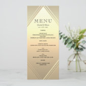 Modern Goud Folie Trouw Menu (Staand voorkant)