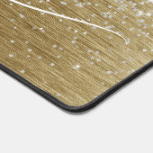 Modern Goud Geborsteld Metaal Zilver Glitter Monog Bureaumat (Hoek)