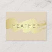 Modern Goud Geborsteld Visitekaartje (Voorkant)