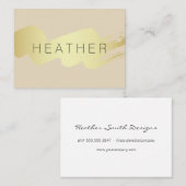 Modern Goud Geborsteld Visitekaartje (Voorkant / Achterkant)