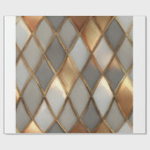 Modern Goud Geometrisch Luxe Inpakpapier (Vlak)