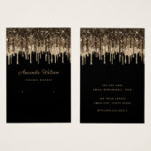 Modern goud Glitter Drips oorbel display kaart (Voorkant /achterkant)