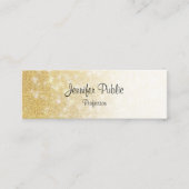 Modern Goud Glitter Kalligrafie Script Elegant Mini Visitekaartje (Voorkant)