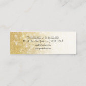 Modern Goud Glitter Kalligrafie Script Elegant Mini Visitekaartje (Achterkant)