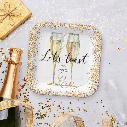 Modern Goud Glitter Party Papier Bord