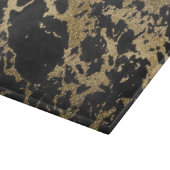 Modern Goud Glitter Zwart Marmer Snijplank (Hoek)