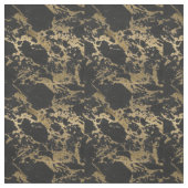Modern Goud Glitter Zwart Marmer Stof (Swatch)
