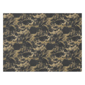 Modern Goud Glitter Zwart Marmer Tafelkleed (Voorkant (Horizontaal))
