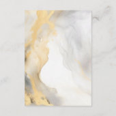 Modern Goud Grijs Zwart Wash Bruiloft Informatiekaartje (Achterkant)