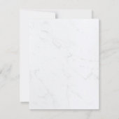 Modern Goud Hand Script Monogram Elegant Marmer Notitiekaartje (Achterkant)