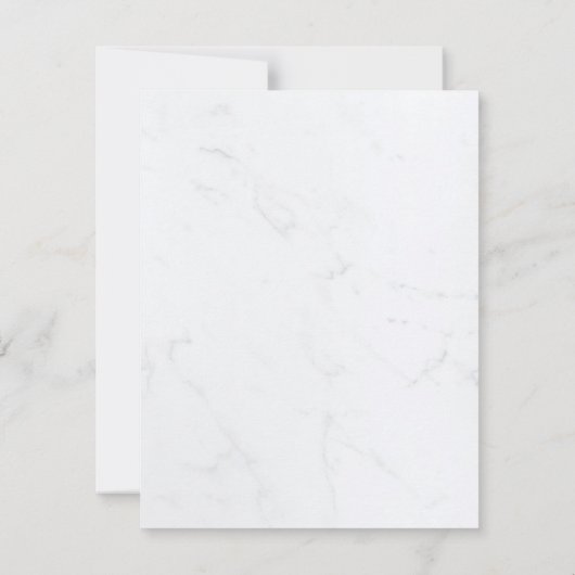 Modern Goud Hand Script Monogram Elegant Marmer Notitiekaartje (Achterkant)