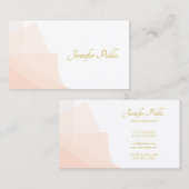 Modern Goud Handgeschreven Script Naam Elegant Tre Visitekaartje (Voorkant / Achterkant)