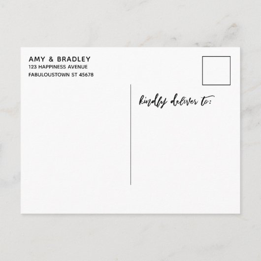 Modern Goud Handschrift Blush Pink Save the Date Aankondigingskaart (Achterkant)