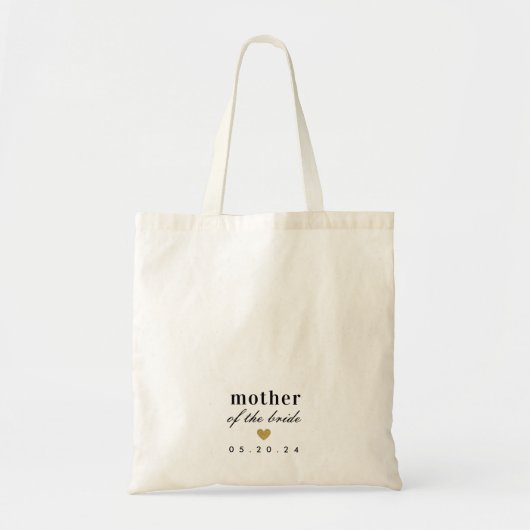 Modern Goud Hart Moeder van de bruid Gift Tote Bag (Voorkant)