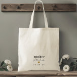 Modern Goud Hart Moeder van de bruid Gift Tote Bag<br><div class="desc">Op maat ontworpen canvas tas voor moeder van de bruid met klassieke moderne typografie met gouden hartontwerp.</div>
