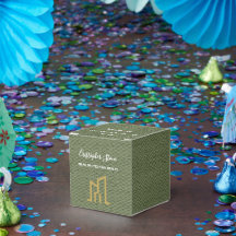 Modern Goud Huis Vastgoed Olijfgroen Makelaar