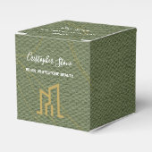 Modern Goud Huis Vastgoed Olijfgroene Makelaar Bedankdoosjes (Voorkant Zijde)