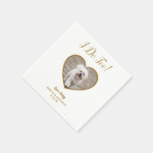 Modern Goud Ik doe ook Foto Huwelijk Servet (Hoek)