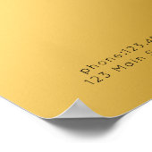 Modern, Goud (Imitate) Salon prijslijst Poster (Hoek)