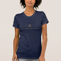 MODERN GOUD INITIAAL MONOGRAM LOGO T-Shirt