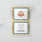 Modern Goud "JOY" Kerstmissilhouet Feestdagen Kaart (Binnen)